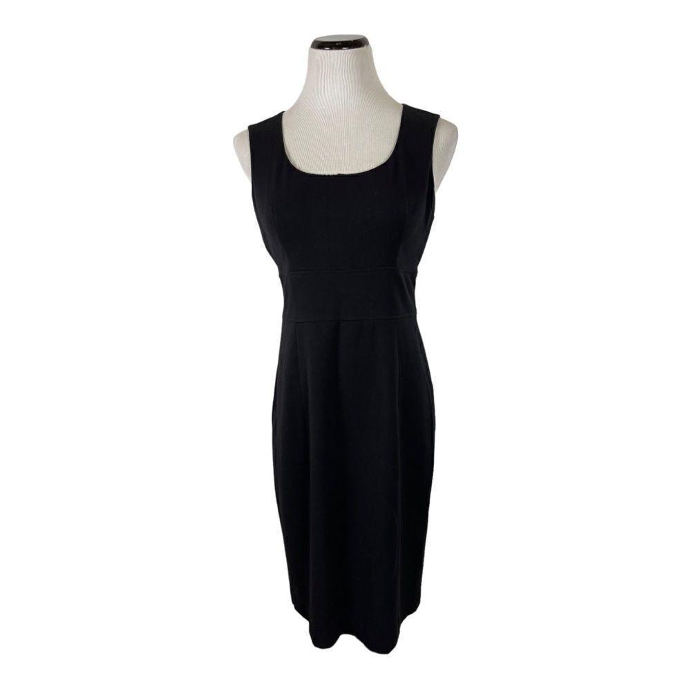 CHARTER CLUB Sleeveless Black Sheath Dress Women’s Size 6 Lined Work Classic EUC
